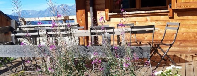 [Chalet Skidh]26. chalet Skidh . table extérieure pour 10 personnes