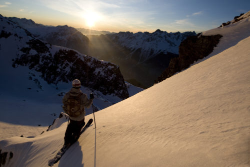 Ski Coucher De Soleil Vaujany Station Village Séjour Ski