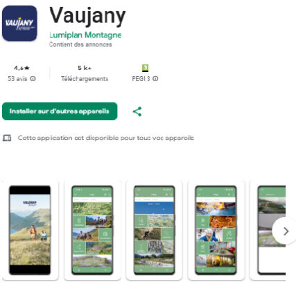 Application Vaujany sur le Play Store