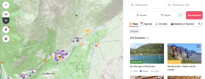 Carte interactive de Vaujany