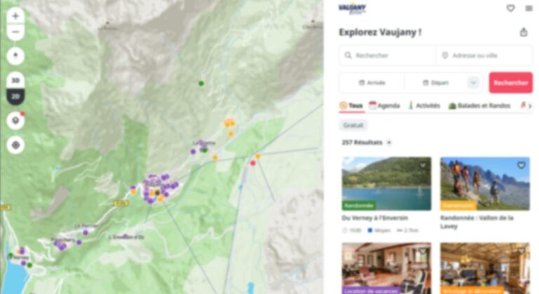 Carte interactive de Vaujany
