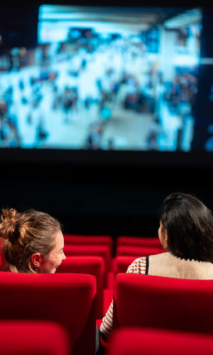 Projection dans la salle de cinéma de Vaujany
