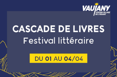 Cascade de livre 2027 Festival littéraire à Vaujany OIsans