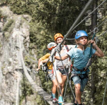 Les passerelles, passage de la Via ferrata