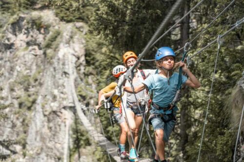 Les passerelles, passage de la Via ferrata