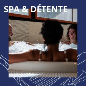 Groupe d'amis heureux dans un spa : infos pratiques