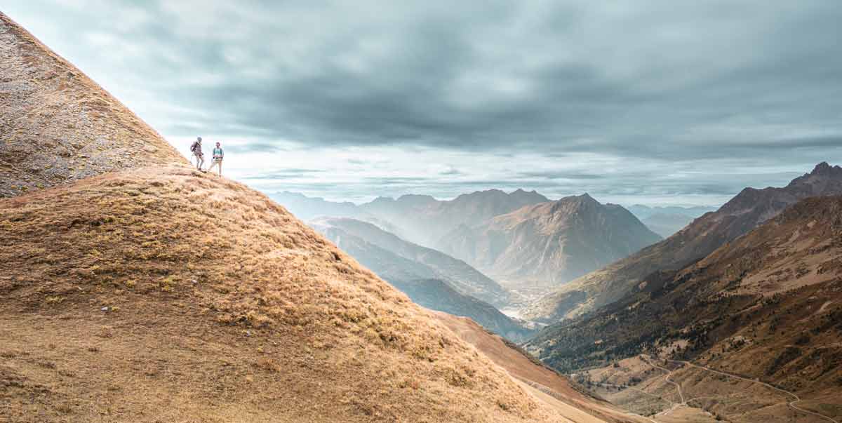 Randonnée en montagne l'automne à Vaujany