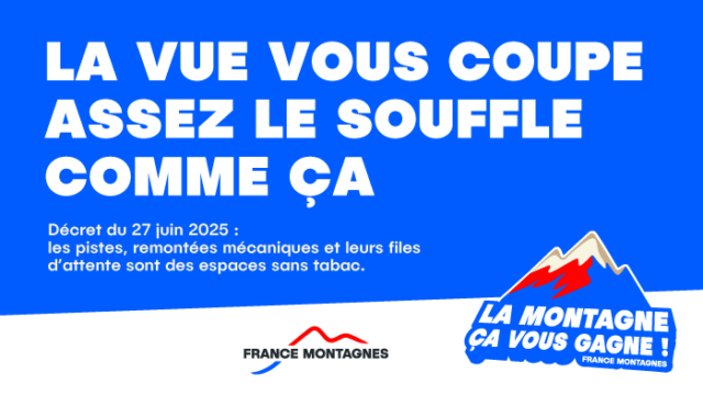 Message texte : "La vue vous coupe assez le souffle comme ça"